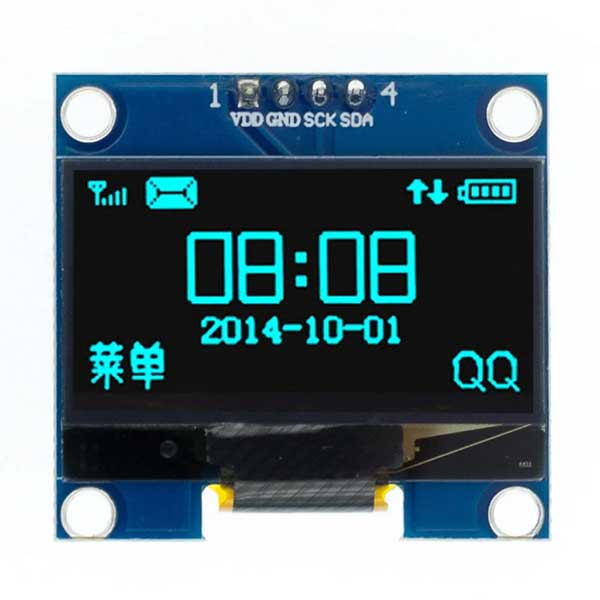 1.3-Inch-OLED-LCD-Module-I2C,-4-Pin,-Blue 0.96 Inch OLED LCD Module (I2C, 4-Pin, Blue)