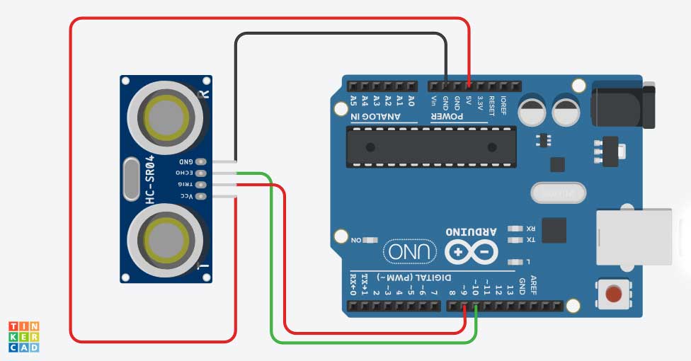 HC-SR04 Ultrasonic and Arduino Uno Connection